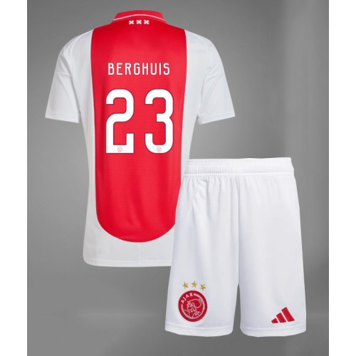 Ajax Steven Berghuis #23 Domaci Dres za djecu 2024-25 Kratak Rukav (+ Kratke hlače)